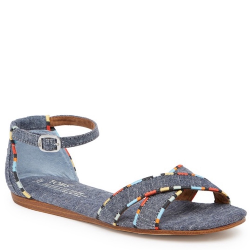 NWT Toms Correa Chambray Sandal